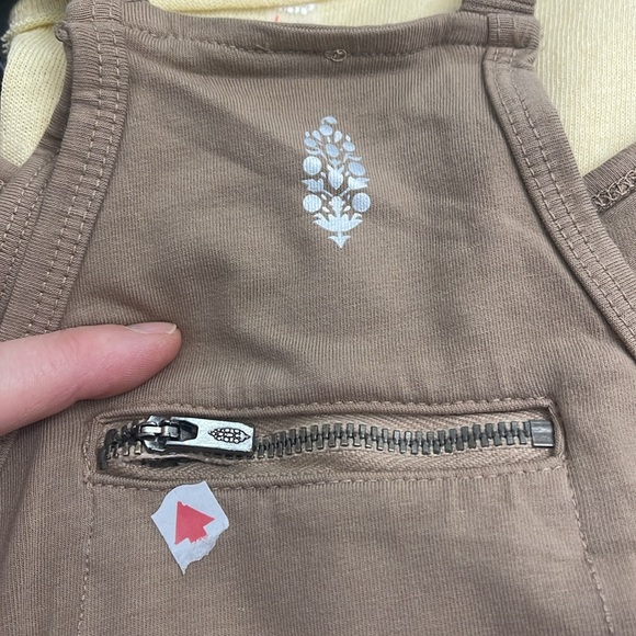 *** IR - NWOT Free People Hot Shot Mini Dress Romper in Mocha Latte - Picture 6 of 7